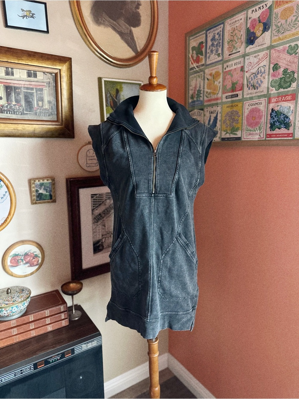 Anthropologie Daily Practice Zip Mini Dress